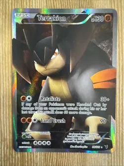 Terrakion - 99/101 - Pokemon Noble Victories Black & White Ultra Rare Card HP - Image 1