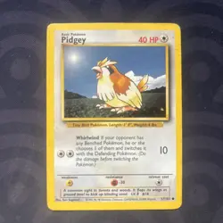 Vintage Pokemon Card TCG Base Set Unlimited Pidgey 57/102 Common - Image 1
