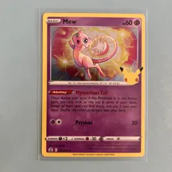 Pokemon TCG Celebrations Mew Holo Card 011/025 - Image 1