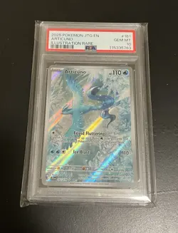Pokemon TCG Articuno Journey Together Illustration Rare Card 161/159 PSA 10 - Image 1
