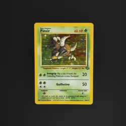 1999 Pokemon Jungle Pinsir Holo Rare #9/64 WOTC Vintage Card - LP - Authentic - Image 1