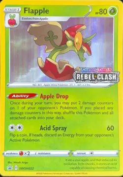 Flapple SWSH022 Promo Holo - Pokemon Card NM/Mint - TCG Sword & Shield Rebel - Image 1