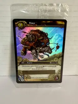 World Of Warcraft Loot Cards Unused Illidian & Tiny. Factory sealed TCG WOW - Image 2