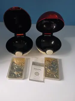 1999 Pikachu & Togepl Pokemon 23k Gold Plated Card Limited Edition Burger King - Image 1