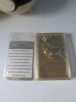 1999 Pikachu & Togepl Pokemon 23k Gold Plated Card Limited Edition Burger King - Image 3