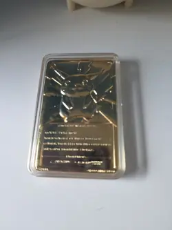 1999 Pikachu & Togepl Pokemon 23k Gold Plated Card Limited Edition Burger King - Image 5