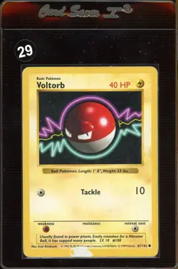 Pokemon Card Voltorb 67/102 Base Set SHADOWLESS - Image 1