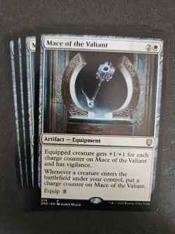 MTG l Mace of the Valiant (x4 Playset) | (NM) Commander: Phyrexia - Image 1
