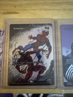 Marvel Magic The Gathering Spider-Man Lot Of Borderless Mythics 3foil 8non-foil - Image 2