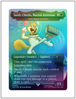1x Sandy Cheeks, Martial Astronaut, Foil, Spongebob Secret Lair Drop, MTG NM - Image 1