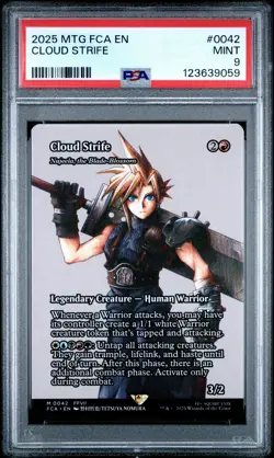 2025 Magic The Gathering Final Fantasy #0042 Cloud Strife PSA 9 - Image 1