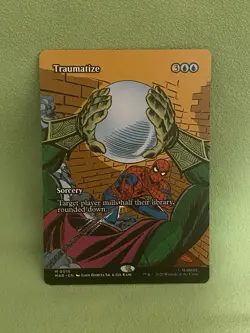 Traumatize Borderless 0015 Marvel’s Spider-Man Magic The Gathering MTG MAR EN NM - Image 1