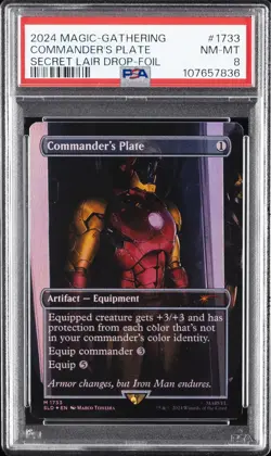 2024 MTG SECRET LAIR DROP FOIL #1733 COMMANDER'S PLATE PSA 8 - Image 1