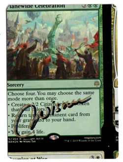 1x Planewide Celebration Foil NFC Shadow Signed MTG Magic Miscut Misprint Error - Image 1
