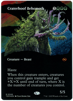 Craterhoof Behemoth (Borderless) Foil - 0346 - Tarkir Dragonstorm - NM/M - MTG - Image 1