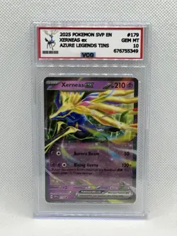 2025 POKEMON SVP PROMO | AZURE LEGENDS XERNEAS EX 179 VCG 10- NO PSA/ BGS - Image 1
