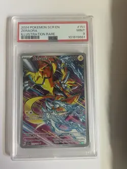 2024 POKEMON SCR EN-STELLAR CROWN ILLUSTRATION RARE #151 ZERAORA PSA 9 - Image 1