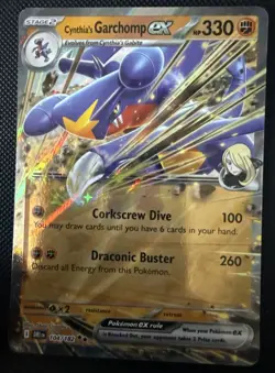 Cynthia's Garchomp ex - 104/182 - Destined Rivals - Pokemon TCG - LP - HOLO - Image 1