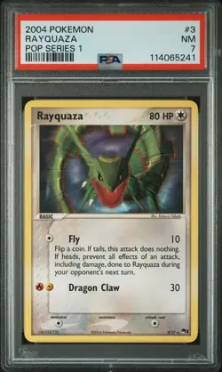 2004 POKEMON POP SER 1 #3 RAYQUAZA PSA 7 - Image 1