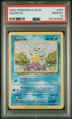 2023 POKEMON CLASSIC BLASTOISE & SUICUNE EX DECK #001 SQUIRTLE PSA 10 - Image 1