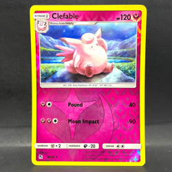 2019 POKEMON HIDDEN FATES CLEFABLE 40/68 REVERSE HOLO (RARE) - Image 1