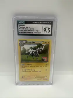 Zebstrika Pokemon Black & White Cross Holo Pokemon League CGC 9.5 - Image 1