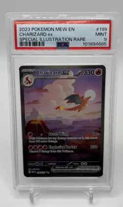 Pokemon 2023 Mew En-151 Special Illustration Rare #199 Charizard EX PSA 9 Mint - Image 1
