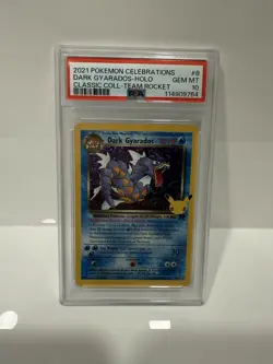 2021 Pokemon Celebrations Dark Gyarados Holo Classic Collection PSA 10 - Image 1
