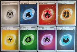 Set Of 8 Holo Energies From Pokemon 151 Scarlet and Violet. - Image 1