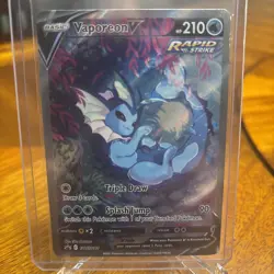 Vaporeon v SWSH181 Pokemon TCG Sword & Shield Holo Black Star Promo - Image 1