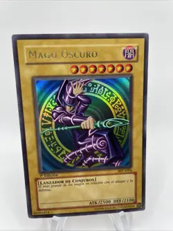 YuGiOh! Yu Gi Oh Dark Magician 1st Ed Ultra Rare BIY-S006 Spanish Mago Oscuro LP - Image 1