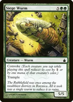 (1x) SIEGE WURM - Ravnica: City of Guilds - MTG Magic the Gathering Card - Image 1