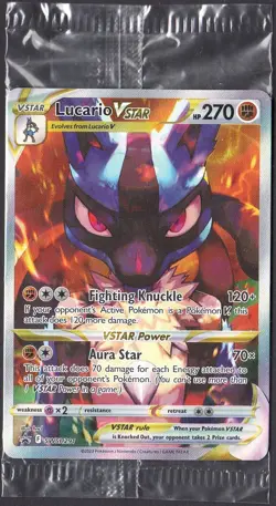 Pokemon Card Lucario VSTAR SWSH291 Crown Zenith ETB Promo Sealed - Image 1