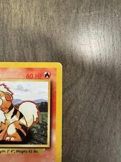 Pokemon TCG Growlithe Base Set, Unlimited Uncommon Card 28/102 - Image 2