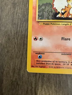 Pokemon TCG Growlithe Base Set, Unlimited Uncommon Card 28/102 - Image 4