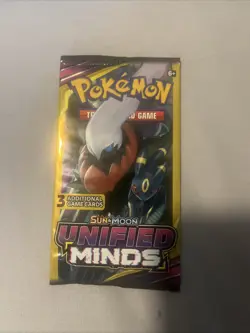 Unopened 3 Card Pack Sun & Moon Unified Minds Pokemon TCG 1count - Image 1