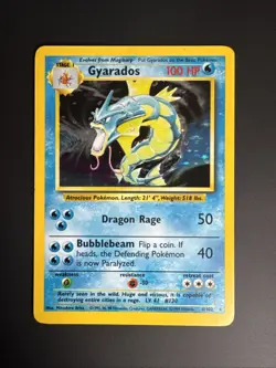 Gyarados 6/102 Holo Rare Base Set WOTC Pokemon Card TCG Vintage 1999 - Image 1