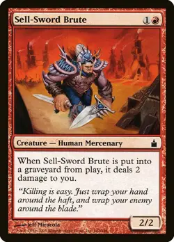 (3x) SELL-SWORD BRUTE - Ravnica: City of Guilds - MTG Magic the Gathering Card - Image 1