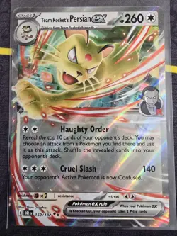 Pokemon TCG Team Rocket's Persian ex 150/182 SV10: Destined Rivals Holo Card NM - Image 1