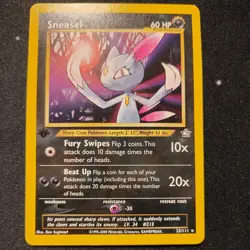 SNEASEL 25/111 Neo Genesis 1st EDITION non-holo rare Pokemon TCG card NM - Image 1