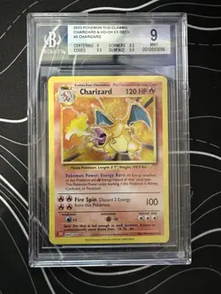 Pokemon TCG Classic Collection Charizard #3/34 Holo Card Beckett Grade 9 - Image 1