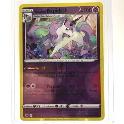 Galarian Rapidash REVERSE HOLO card 082/202 Sword Shield Base 2020 Pokemon LP - Image 1