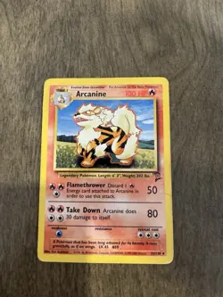Pokemon TCG Arcanine Base Set 2 33/130 Unlimited Card - Image 1