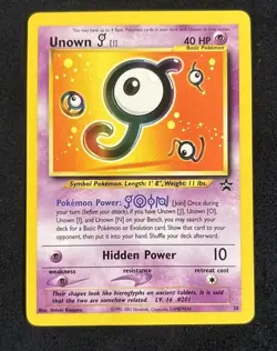 Pokemon TCG Unown J #38 Black Star Promo Card LP To MP Condition - Image 1