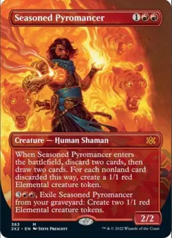MTG English Seasoned Pyromancer (Borderless) NM Normal Double Masters 2022 - Image 1