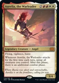 MTG English Aurelia, the Warleader NM Normal Double Masters 2022 - Image 1