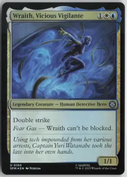 MTG 0160 U - Wraith, Vicious Vigilante - Marvels Spiderman Set - Image 1