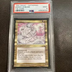 PSA 9 Marsh Goblins - The Dark, Magic the Gathering MtG 1994 Mint - Image 1