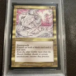 PSA 9 Marsh Goblins - The Dark, Magic the Gathering MtG 1994 Mint - Image 2