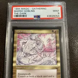 PSA 9 Marsh Goblins - The Dark, Magic the Gathering MtG 1994 Mint - Image 3